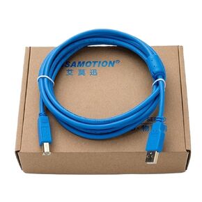AFPX Series PLC Programming Cable USB Square Port Data Cable Communication Download Cable Square Port Cable(Gold Plated Blue 2 Meters)