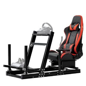 Dardoo F1 Racing Simulator Cockpit with Seat, Profile 40 x 80 mm Wheel Cage with Shifter Lever Stand Fits For Logitech G920 & G923, Xbox,Thrustmaster T300Rs,Without Steering Wheel, Pedal,Handbrake