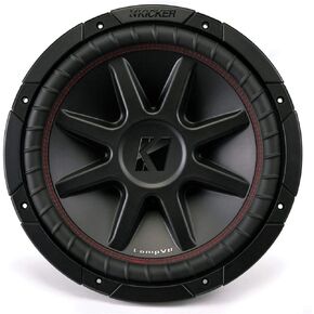 Kicker CompVR CVR122 (43CVR122) 800W Peak (400W RMS) 12'' CompVR Series Dual 2-Ohm Car Subwoofer (Renewed), black