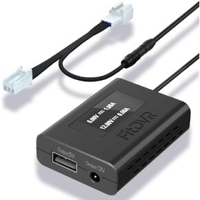 Dash Camera Power Adapter (3-Pin) for Honda, Connects to Overhead Console, LED Display USB Power Source, Easy to Install, 5V 12V Output, for Dash Cam, Radar, D3-028