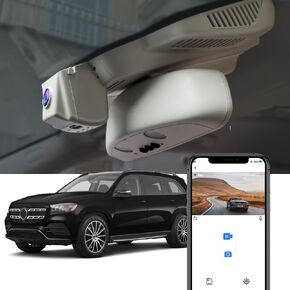 Fitcamx Dual 2160P+Rear 1080P Dash Cam for 2020-2025 Mercedes-Benz GLE GLS 350 450 580 V167 X167 (Model D), OEM Look, 2 Way HD Video, WiFi & APP, G-Sensor, Loop Recording, Easy to Set, 128GB Card