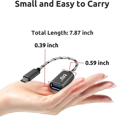 Turbo 5Gbps USB-C to USB 3.0 Adapter [2Pack] Compatible with Google Chromebook PixelBook, Go, Pixel Slate for FULL USB OTG On-The-Go Thunderbolt 3/4 Short Connector USBC Male to USB Female (SILVER) in Saudi Arabia