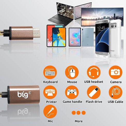 Turbo 5GBPS USB-C إلى محول USB 3.0 [2PACK] متوافق مع Google Chromebook Pixelbook ، GO ، SLATE PIXEL FOR USB OTG ON-THE-GO THEDROLD 3/4 موصل قصير USBC ذكور إلى USB (Silver) in Kuwait