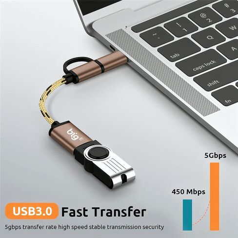Turbo 5GBPS USB-C إلى محول USB 3.0 [2PACK] متوافق مع Google Chromebook Pixelbook ، GO ، SLATE PIXEL FOR USB OTG ON-THE-GO THEDROLD 3/4 موصل قصير USBC ذكور إلى USB (Silver) in Kuwait