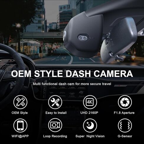 Front 4K & Rear 1080p Dash Cam Custom fit for 11th Honda Civic 2022 2023 2024 2025(Black), Si Type R Hatchback XL Sport SE EX_L Touring 1.5 2.0T, OEM Look, WiFi & App, 128GB Card in Saudi Arabia