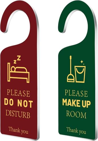 تشجكرافت لافتة باب من الاكريليك بعبارة «Do Not Disturb» من قطعتين، لافتة للتعليق على مقبض الباب، لافتة زينة للمنزل والعمل والمكتب والمدرسة وغرفة المؤتمرات والاجتماعات والاجتماعات in Saudi Arabia
