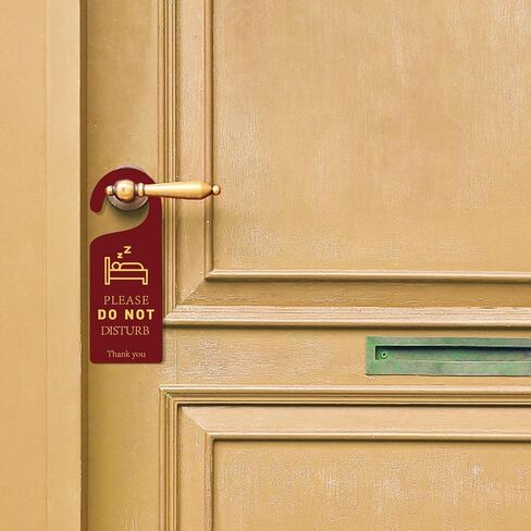 تشجكرافت لافتة باب من الاكريليك بعبارة «Do Not Disturb» من قطعتين، لافتة للتعليق على مقبض الباب، لافتة زينة للمنزل والعمل والمكتب والمدرسة وغرفة المؤتمرات والاجتماعات والاجتماعات in Saudi Arabia
