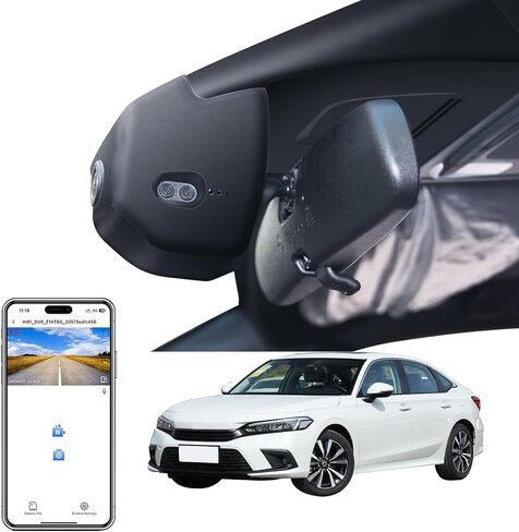 Front 4K & Rear 1080p Dash Cam Custom fit for 11th Honda Civic 2022 2023 2024 2025(Black), Si Type R Hatchback XL Sport SE EX_L Touring 1.5 2.0T, OEM Look, WiFi & App, 128GB Card in Saudi Arabia