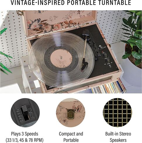 Crosley CR8017B-BK Voyager Record Player, Black in Saudi Arabia