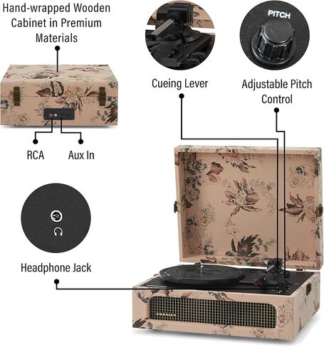 Crosley CR8017B-BK Voyager Record Player, Black in Saudi Arabia