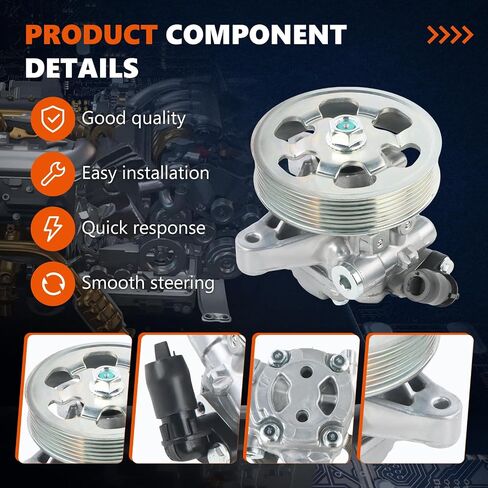 Power Steering Pump 21-5245 Fits for 2002-2009 Camry 2.4L, 2002-2008 Solara 2.4L Power Assist Pump, Replace OE 44310-06071，44310-33150，55-5587，96-5245 in Saudi Arabia