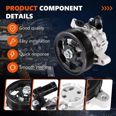 Power Steering Pump 21-5245 Fits for 2002-2009 Camry 2.4L, 2002-2008 Solara 2.4L Power Assist Pump, Replace OE 44310-06071，44310-33150，55-5587，96-5245 in Saudi Arabia