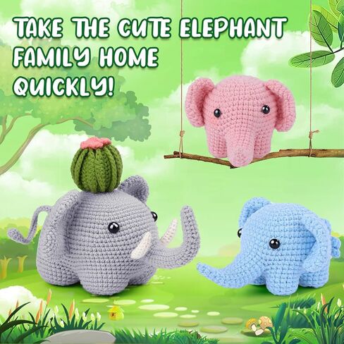 مجموعة WONVOC Crochet Starter Kit، مجموعة كروشيه للمبتدئين للبالغين، تعليمات خطوة بخطوة وفيديو تعليمي، مع خطاف كروشيه، غزل، ألياف البوليستر، علامات الغرز، سلك الأزهار، عيون بلاستيكية، حيوان الكسلان in Saudi Arabia