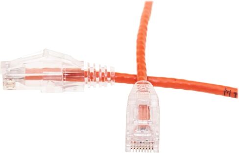 CableWholesale Cat6 Slim Ethernet Patch Cable ، 28AWG ، ETL Addressed ، RJ45 Gold Plate Connector Snagless/Boot unshieared (UTP) ، كابل شبكة الإنترنت ، برتقالي ، 6 أقدام in Kuwait