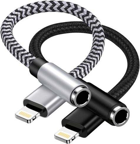 2Pack iPhone سماعات سماعة رأس ، [Apple MFI Certified] Lightning إلى سماعة رأس/سماعة سماعة/أذن Aux Aux Aux Aux Aux Dongle Dongle لـ iPhone 14 13 12 11 Pro Max Plus Mini XR XS 8 iPad iPod in Kuwait