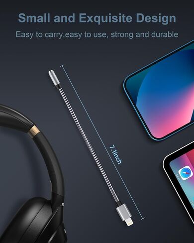 2Pack iPhone سماعات سماعة رأس ، [Apple MFI Certified] Lightning إلى سماعة رأس/سماعة سماعة/أذن Aux Aux Aux Aux Aux Dongle Dongle لـ iPhone 14 13 12 11 Pro Max Plus Mini XR XS 8 iPad iPod in Kuwait