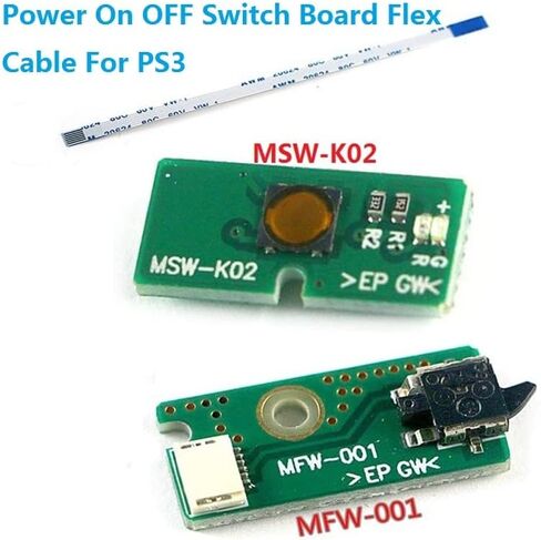 2pcs استبدال الطاقة على لوحة التبديل مع كابل فني لـ PlayStatoin3 PS3 4000 Cech 4000 Super Super MSW-K02 / MFW-001 (MFW-001 أضف كابلًا) in Saudi Arabia
