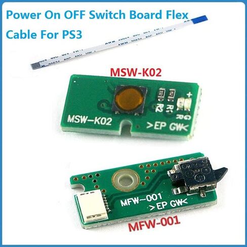 2pcs استبدال الطاقة على لوحة التبديل مع كابل فني لـ PlayStatoin3 PS3 4000 Cech 4000 Super Super MSW-K02 / MFW-001 (MFW-001 أضف كابلًا) in Saudi Arabia