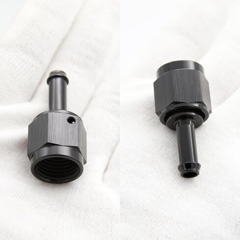 Aluminum Straight 6AN Female Swivel to 5/16" Push on Hose Barb Fitting Adapter Alloy Black in Kuwait