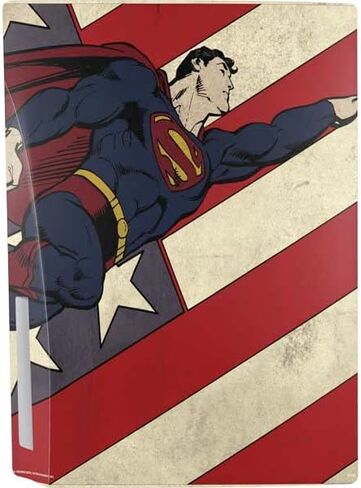 Skinit Decal Gaming Skin Compatible with PS5 Bundle - Officially Licensed DC Comics Superman Vintage Pose American Flag Design in Saudi Arabia