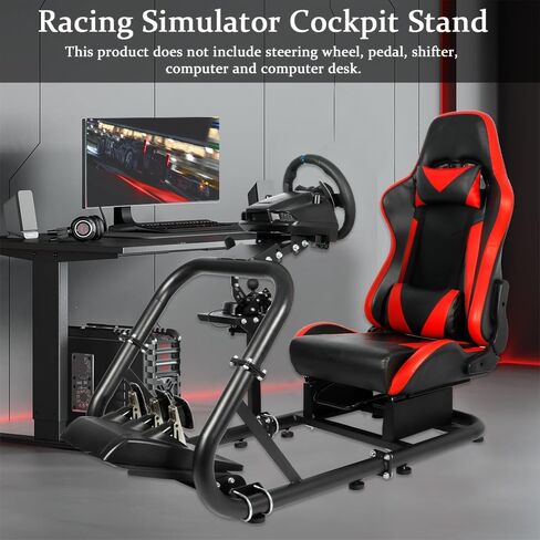 Marada قيادة محاكاة قمرة القيادة مع مقعد السباق مناسبا لـ Logitech G29 G920 G923 ، Fanatec ، Thrustmaster ، قمرة القيادة محاكاة السباق ، فرملة يد العجلات غير المدرجة in Saudi Arabia