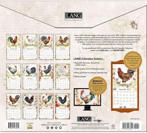 Lang Companies, Proud Rooster Special Edition 2024 Wall Calendar in Saudi Arabia