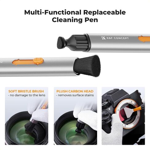 K&F Concept 4-in-1 Camera Cleaning Kit with Lens Brush Pen, Rocket Air Blower, Microfiber Cleaning Cloth, Lens Cleaner Kit for Canon Nikon Pentax Sony DSLR Cameras Cleaning Tool Accessories in Saudi Arabia
