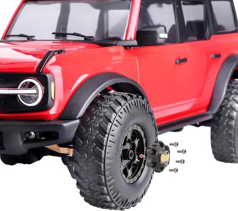 عجلات وإطارات Hobbypark Brass 1.0 Beadlock لـ Traxxas TRX4M ترقيات الأجزاء المحورية SCX24 1/24 RC استبدال الزاحف (4 عبوات) (Tpye A) in Saudi Arabia