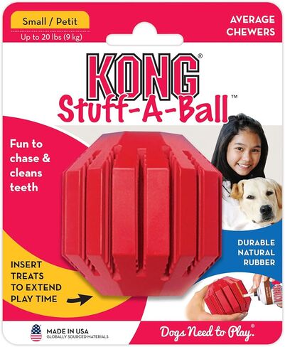 KONG Stuff-A-Ball Treats Dispense Dog Toy - Stuffable Dog Toy - Stuff Treats for Mental Enrichment - Dental Dog Toy for Healthy Teeth & Gums - Large Dogs in Saudi Arabia