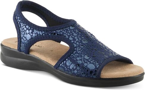 Spring Step Flexus Nyaman Slingback Sandals for Women | Low Heel Slip-On Summer Sandals | Ladies Casual Flat Platform Sandal | Black EU 41 / US 9.5-10 in Saudi Arabia