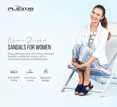 Spring Step Flexus Nyaman Slingback Sandals for Women | Low Heel Slip-On Summer Sandals | Ladies Casual Flat Platform Sandal | Black EU 41 / US 9.5-10 in Saudi Arabia