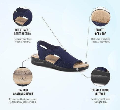 Spring Step Flexus Nyaman Slingback Sandals for Women | Low Heel Slip-On Summer Sandals | Ladies Casual Flat Platform Sandal | Black EU 41 / US 9.5-10 in Saudi Arabia