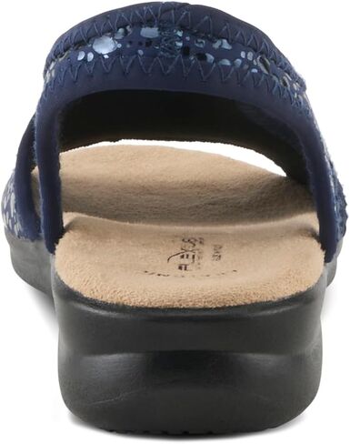 Spring Step Flexus Nyaman Slingback Sandals for Women | Low Heel Slip-On Summer Sandals | Ladies Casual Flat Platform Sandal | Black EU 41 / US 9.5-10 in Saudi Arabia