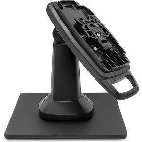 ENS Tailwind Ingenico Lane/5000 V2 7" Latch and Lock Flexipole Plus Pole Mount Terminal Stand with Square Freestanding Mobility Base Plate, Black