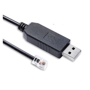 RS232 كابل الاتصالات التسلسلية PL2303 USB إلى RJ22 4P4C مناسب لتوصيل الكمبيوتر بنظام LOS-Andy (الحجم: 3M ، اللون: أسود)