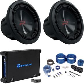 Alpine R2-W8D2 8 350W RMS Dual 2 Ohm Car Subwoofer Sub+Mono Amplifier+Amp Kit