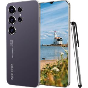S24 Unlocked Phone 5G Cell Phone,Smartphone with Tool Pen, Android 13.0 Cell Phone 4GB+128GB with 64GB SD Card/Face ID/Fingerprint Lock/GPS (Black)