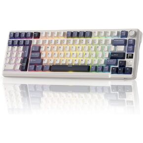 RK ROYAL KLUDGE L98 Wireless Mechanical Keyboard w/Left-Handed Southpaw Design Numpad & Hot Swappable Knob, Tri-Mode 95% Keyboard BT/2.4G/USB-C, Pro Software, Gasket Mount, Massive 8000mAh Battery