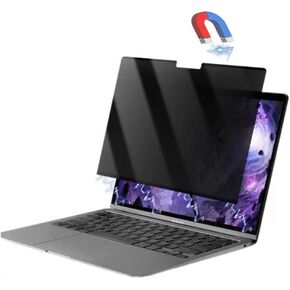 2-piece laptop privacy screen 13.3 inches, Removable screen protector, Magnetic computer privacy screen, Panel suitable for 16:9 widescreen monitor, Anti-blue light filter, Anti-glare protective film
