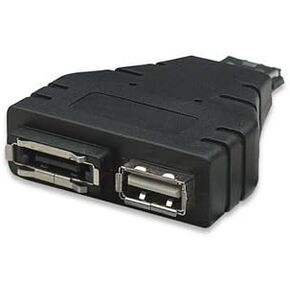 Power 325288 eSATA to eSATA and USB Adapter - Manhattan