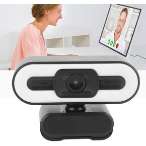 كاميرا ويب 4K ، كاميرا ويب مع الميكروفون وملء الضوء ، كاميرا ويب USB للكمبيوتر على 1080 بكسل ، والتوصيل والتشغيل ، تعمل مع الكمبيوتر/جهاز الكمبيوتر المحمول/الكمبيوتر اللوحي
