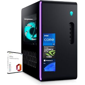 Alienware Aurora R16 Gaming Desktop, Intel 20-Core i7-14700F, NVIDIA GeForce RTX 4060, 64GB DDR5, 1TB SSD, 1TB HDD, Wi-Fi 6E, Windows 11 Pro, with Microsoft Office Lifetime License