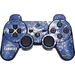 Skinit Decal Gaming Skin for PS3 Dual Shock Wireless Controller - Officially Licensed NHL Vancouver Canucks Frozen Design