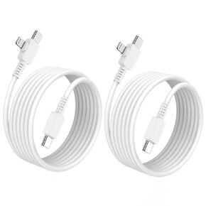 USB-C to Lightning Cable, 6 Feet, 2-Pack, 90 Degree Fast Charging Cord for iPhone 16/15/14/13/12, iPad, MacBook, Samsung Galaxy