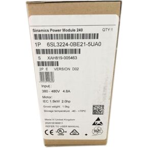 1pcs 6SL3224-0BE21-5UA0 New and Sealed in Box 6SL32240BE215UA0 1 Year Warranty and Fast