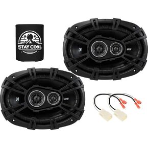 مكبرات الصوت Kicker 6x9 بوصة ل Dodge RAM 2500/3500 2006-2010 طقم الترقية - زوج من سلسلة DS مع تسخير ، مكبر صوت الباب الأمامي للسيارة DSC6930 ، 43DSC69304