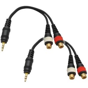 Seismic Audio SA-iEM2TRSF-2Pack 6-Inches Stage and Studio Patch Cable