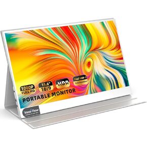 InnoView Portable Monitor, 15.6 Inch FHD 1080P HDMI USB C Second External Monitor for Laptop, Desktop, MacBook, Phones, Tablet, PS5/4, Xbox, Switch, Built-in Speaker with Protective Case