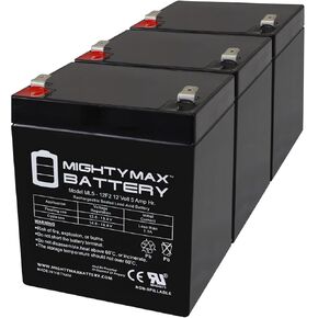 Mighty Max Battery 12V 5Ah F2 SLA Replacement Battery for Razor E100 Red 13111260-2 Pack