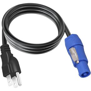 20A 3Pin NEMA 5-15P to PowerCON Cable 3 Pin PowerCon Input Connector to NEMA 5-15P Power Wire 16AWG for Outdoor Stage Light LED Screen-1.2M/3.9FT